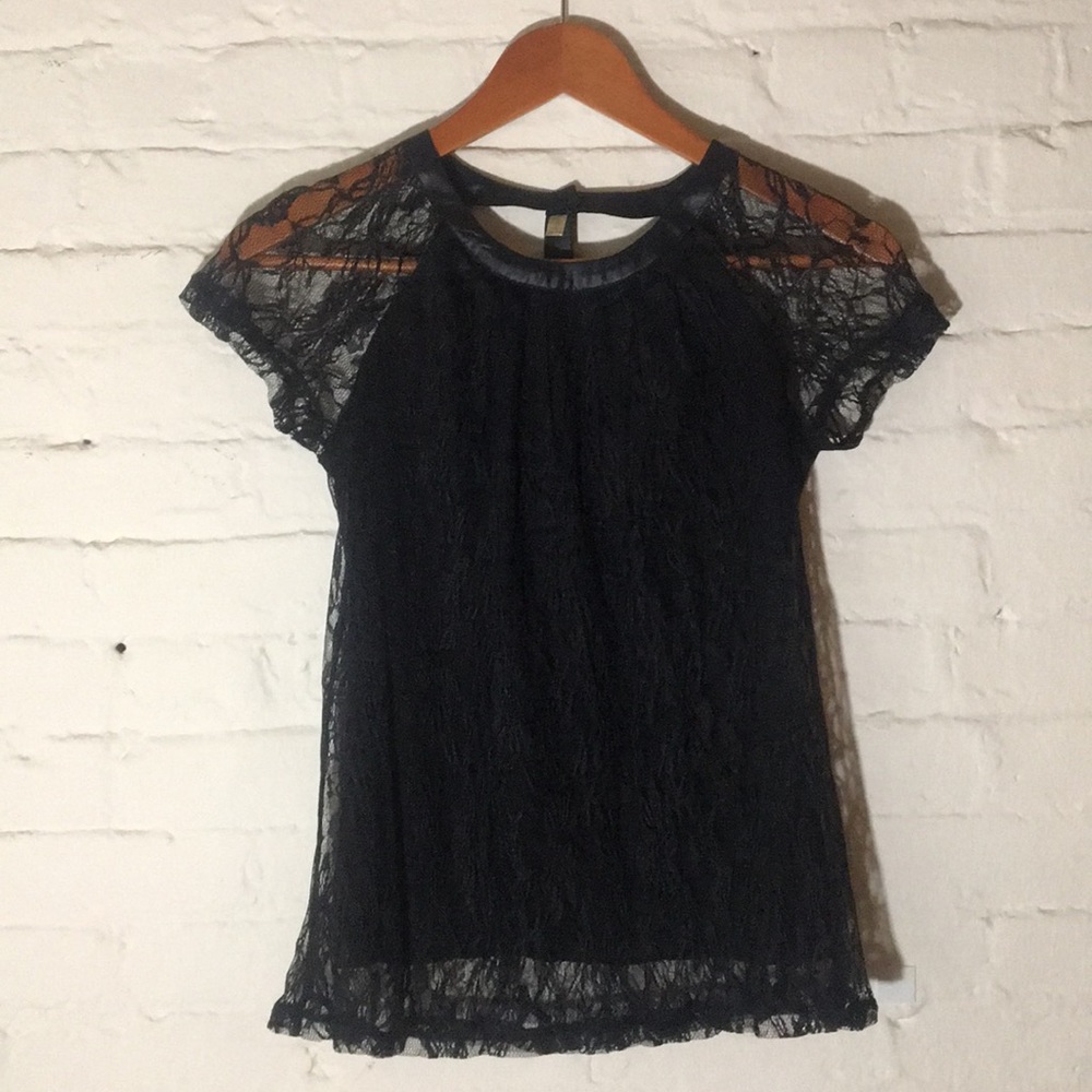 Black Lace Vera Wang Blouse